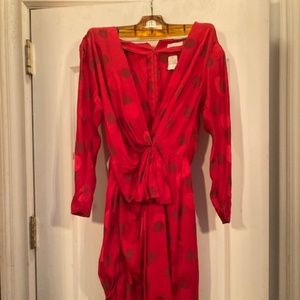 Red Ted Lapidus dress